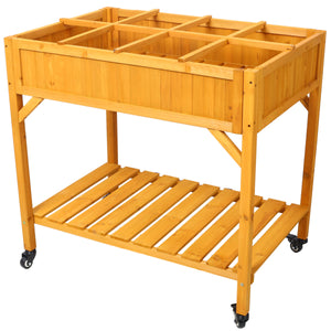 Elevated 8 Pocket Herb Garden Bed