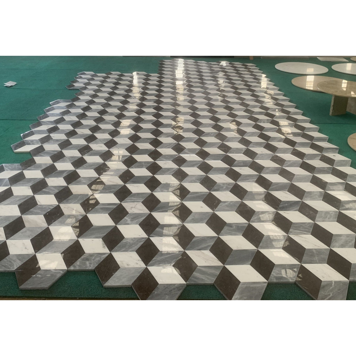 Hexagon Water Tiles For Floor And Wall (Set of 12)