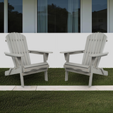 Foldable Hemlock Wood Adirondack Chair -Set of 2 Chairs