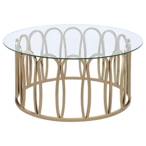 Monett 2-piece Coffee and End Table Set Chocolate Chrome
