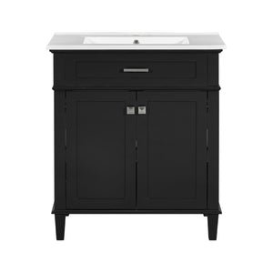 Bathroom Vanity With Ceramic Basin, Soft Close Door And Adjustable Shelves