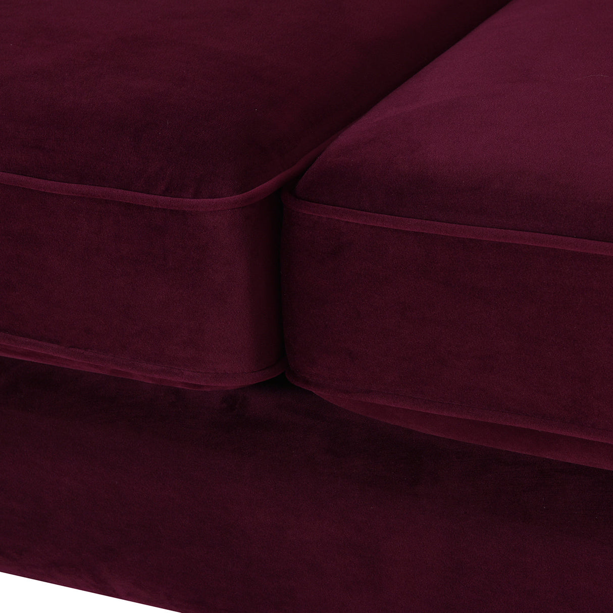 Jack 84" Modern Tuxedo Tufted Sofa, Burgundy Velvet