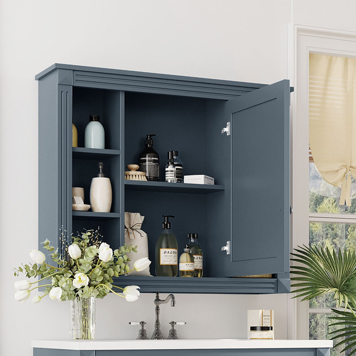 Wall Mounted Bathroom Storage Cabinet With Mirror