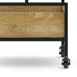 16" Bar Cart with Bottom Shelf and Locking Casters - Bar Carts