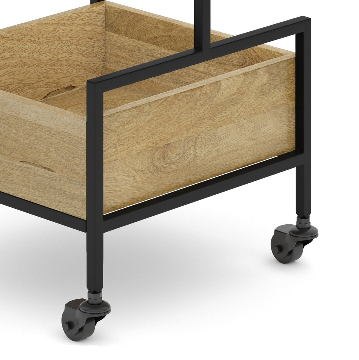 16" Bar Cart with Bottom Shelf and Locking Casters - Bar Carts