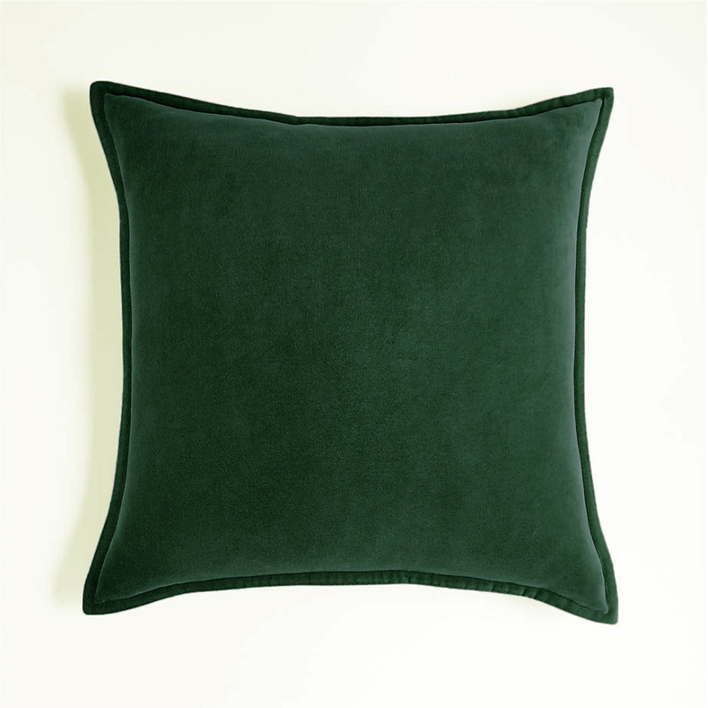 20''x20'' Luxe Velvet Throw Pillow  | 19 Colors – Soft & Elegant Piped Edge Design | Modern Couch & Bedroom Accent | Insert Included