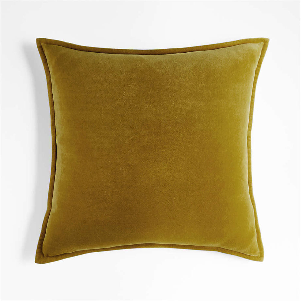 20''x20'' Luxe Velvet Throw Pillow  | 19 Colors – Soft & Elegant Piped Edge Design | Modern Couch & Bedroom Accent | Insert Included