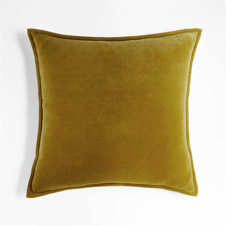 20''x20'' Luxe Velvet Throw Pillow  | 19 Colors – Soft & Elegant Piped Edge Design | Modern Couch & Bedroom Accent | Insert Included