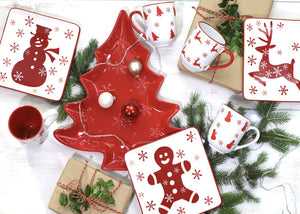 Winterfest 8-Inch Salad Plates | Dessert Plates Set of 4pcs