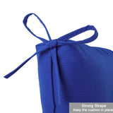 2-Piece High Back Patio Chair Cushion Set, Blue