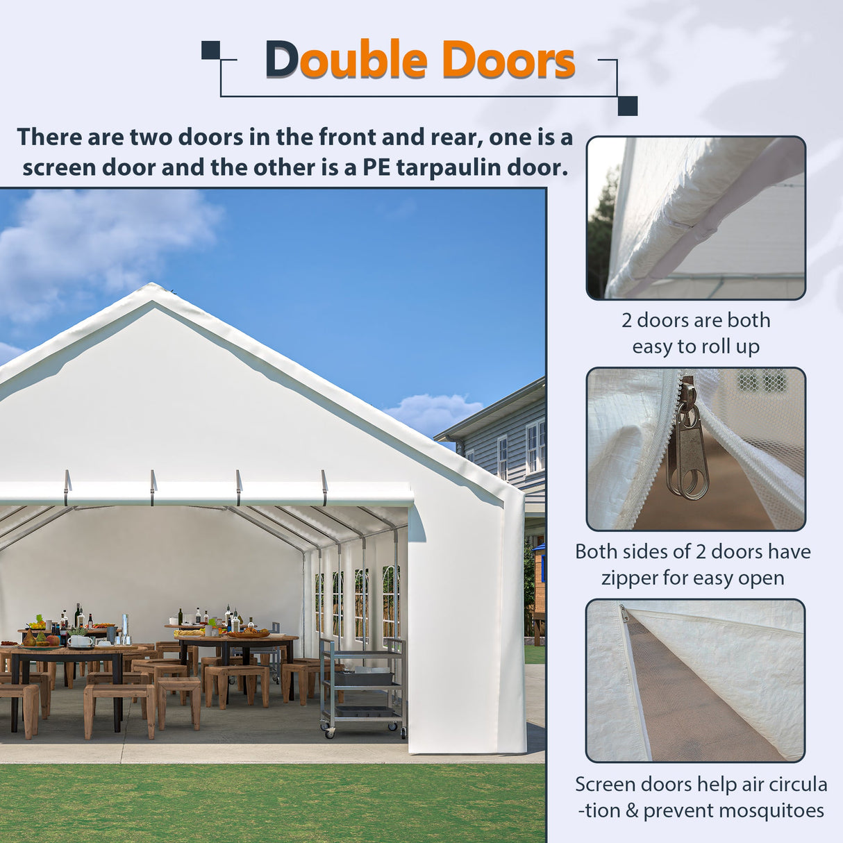20x40FT Heavy Duty Party Tent with Removable Sidewalls