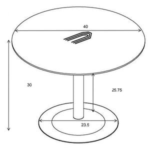 Round Dining Table With Pedestal Base - Warm Walnut
