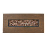 Transitional 56'' Rectangular Outdoor MGO Propane Fire Pit with 50,000 BTU