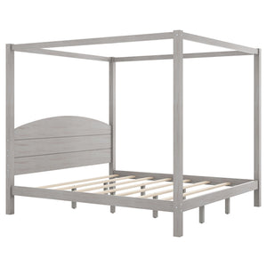 anopy Platform Bed With Headboard And Support Legs