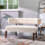 Jared-Roll-Arm-Tufted-Bench-Settee,-Sky-Neutral-Beige-Polyester-Benches
