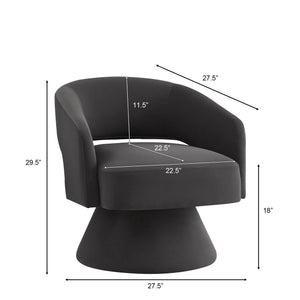 Modern Swivel Barrel Chair Upholstered Velvet Accent Chair