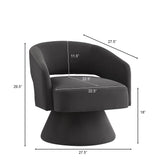 Modern Swivel Barrel Chair Upholstered Velvet 360 Degree Comfy Swivel Chair