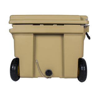 65 Quart Khaki Cooler - Ultra-Tough Hard Shell Ice Chest