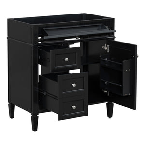 Bathroom Vanity With 2 Drawers and Tip-Out Drawer Storage Cabinet