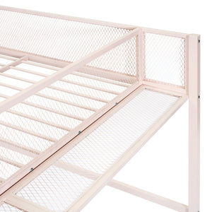 Loft Bed With 4 Tier Shelves And Storage