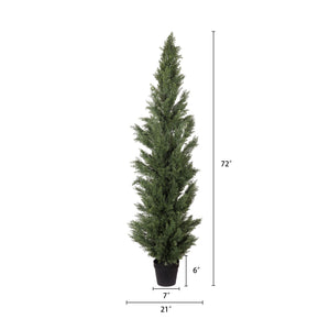 Realistic Artificial Cypress Tree - UV Resistant Indoor and Outdoor Topiary Plant