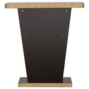 2 Shelf Console Table With V Shape Design - Brown