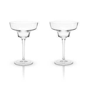 Angled Crystal Margarita Glasses by Viski®