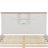 3-Piece Full Size Farmhouse Platform Bed Set with Storage