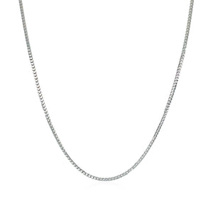 14k White Gold Franco Chain 0.9mm
