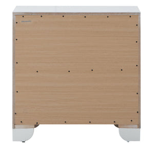 Contemporary Nightstand - Silver Champagne - Particle Board