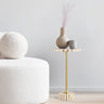 Calix Contemporary Minimalist Metal/Cork Round End Table