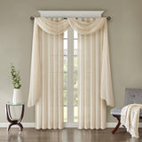 Solid crushed curtain panel pair(2 pcs window panels)