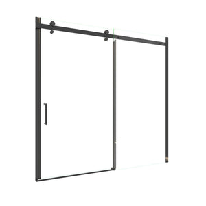Mod Semi-Frameless Sliding Bathtub Door in Matte Black