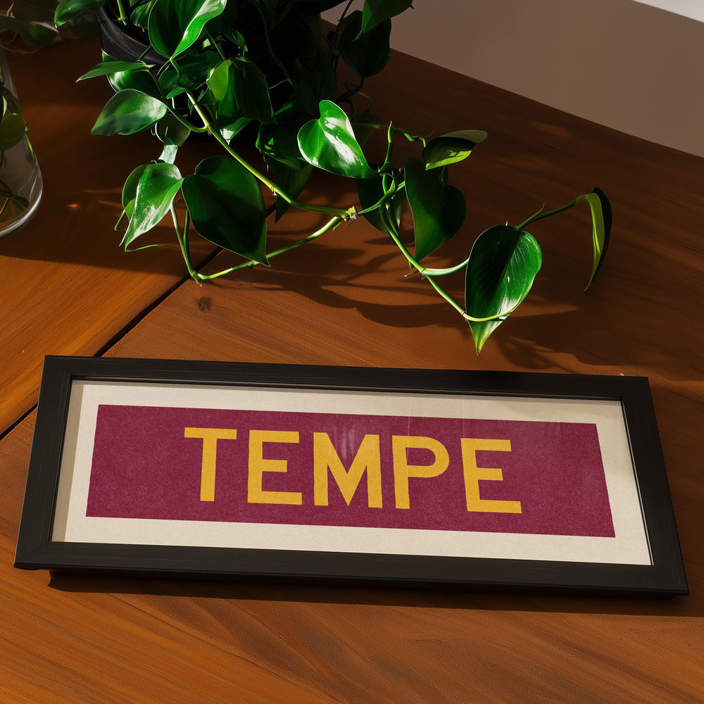 Framed Tempe Maroon Bus Scroll