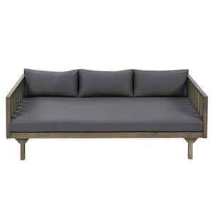 Claremont 3 Seater Daybed Teak Acacia Wood Water Resistant Cushions
