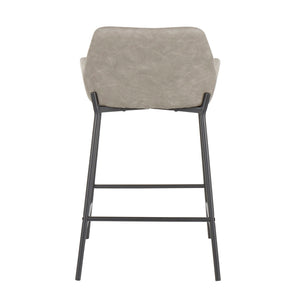 Daniella - Industrial Fixed Height Counter Stool (Set of 2)