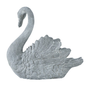 16.5x9x15.5" Mgo Swan Planter