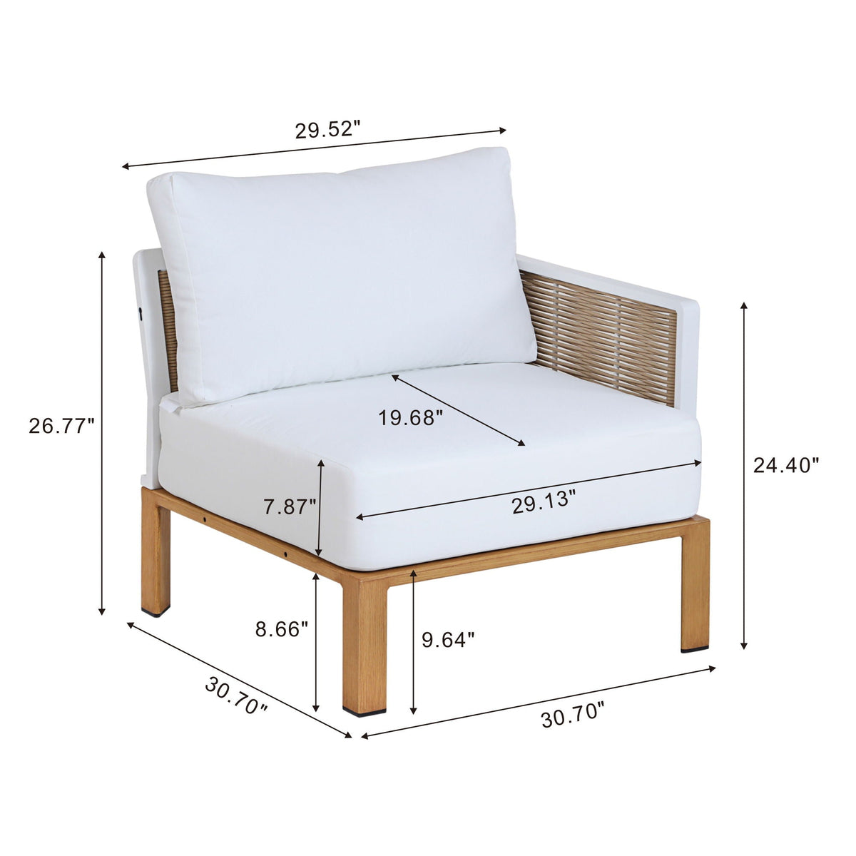 Vine - 4 Piece Outdoor Conversation Set - White