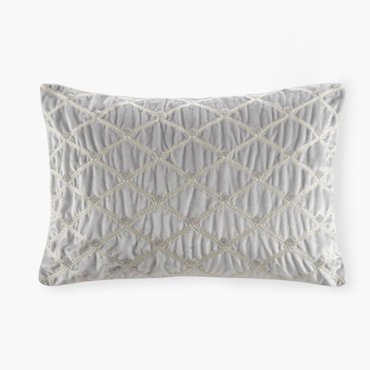 Oblong Decor Pillow Silver 22x15'