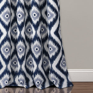 Diamond Ikat Light Filtering Window Curtain Set