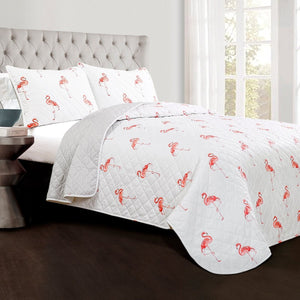 Kelly Flamingo Quilt 3 Piece Set