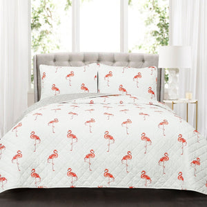 Kelly Flamingo Quilt 3 Piece Set