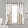 Grommet Sheer With Insulated Blackout Lining Curtain Panel Set