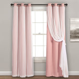 Grommet Sheer With Insulated Blackout Lining Curtain Panel Set