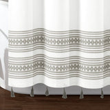 Breezy Chic Tassel Jacquard Recycled Cotton Shower Curtain