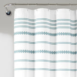 Breezy Chic Tassel Jacquard Recycled Cotton Shower Curtain