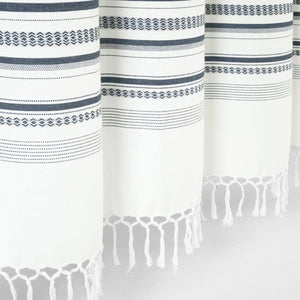 Urban Woven Yarn Dyed Recycled Cotton Blend Shower Curtain