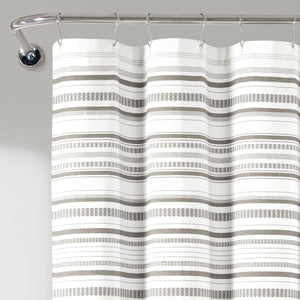 Urban Woven Yarn Dyed Recycled Cotton Blend Shower Curtain