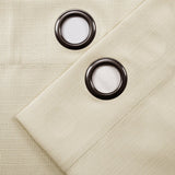 Faux Linen Absolute Blackout Window Curtain Panel