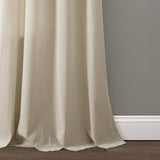 Linen Lace Window Curtain Panel Set